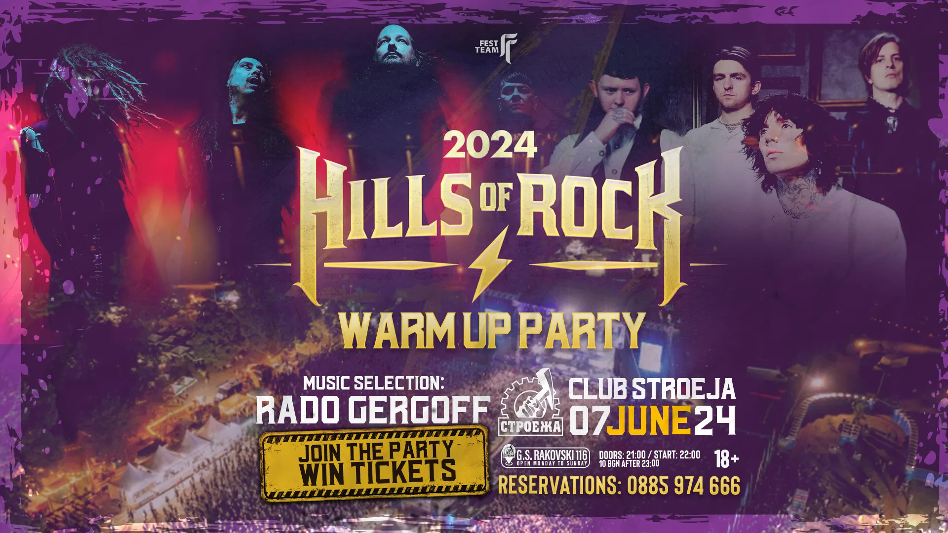 Hills of Rock Warm Up Party