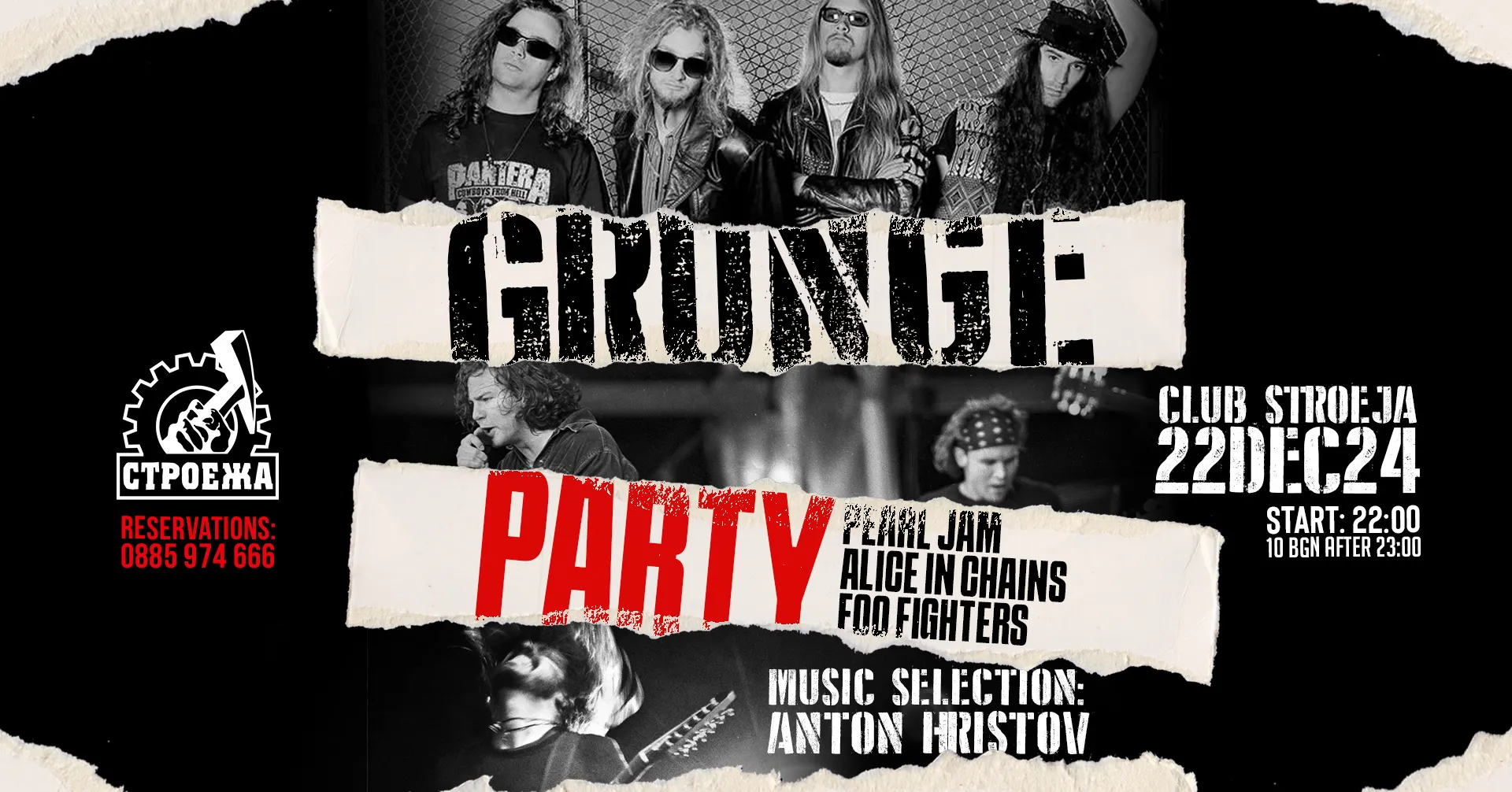 GRUNGE PARTY: PEARL JAM, ALICE IN CHAINS & F00 FIGHTERS